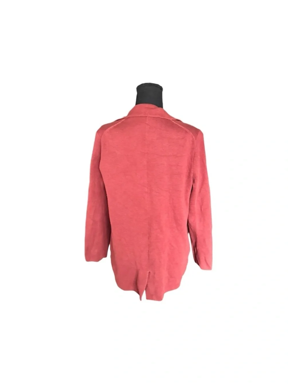 J.Crew Red Knit Blazer Cardigan Small Preppy Coastal Chic Minimalist Cotton H45